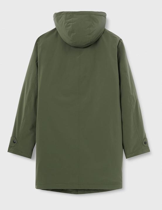 Actual product image s.Oliver Men's Long Sleeve Coat with Collar, Comfortable Fit, Rounded Hem, Side Pockets