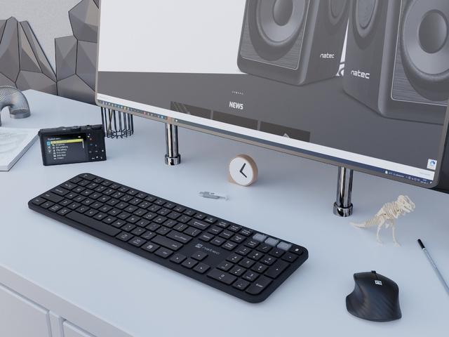 Produktbild Genesis OCTOPUS 2 US DRAHTLOSE TASTATUR + BLUETOOTH-MAUS + USB 2,4 GHz (US, Kabellos)