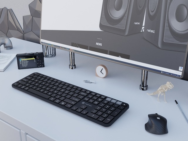 Actual product image Genesis Octopus 2 Us Wireless Keyboard + Bluetooth Mouse + USB 2.4 Ghz (US, Wireless)