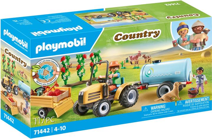 Playmobil 71442 Traktor mit Anhänger und Wassertank (71442, Playmobil Country)