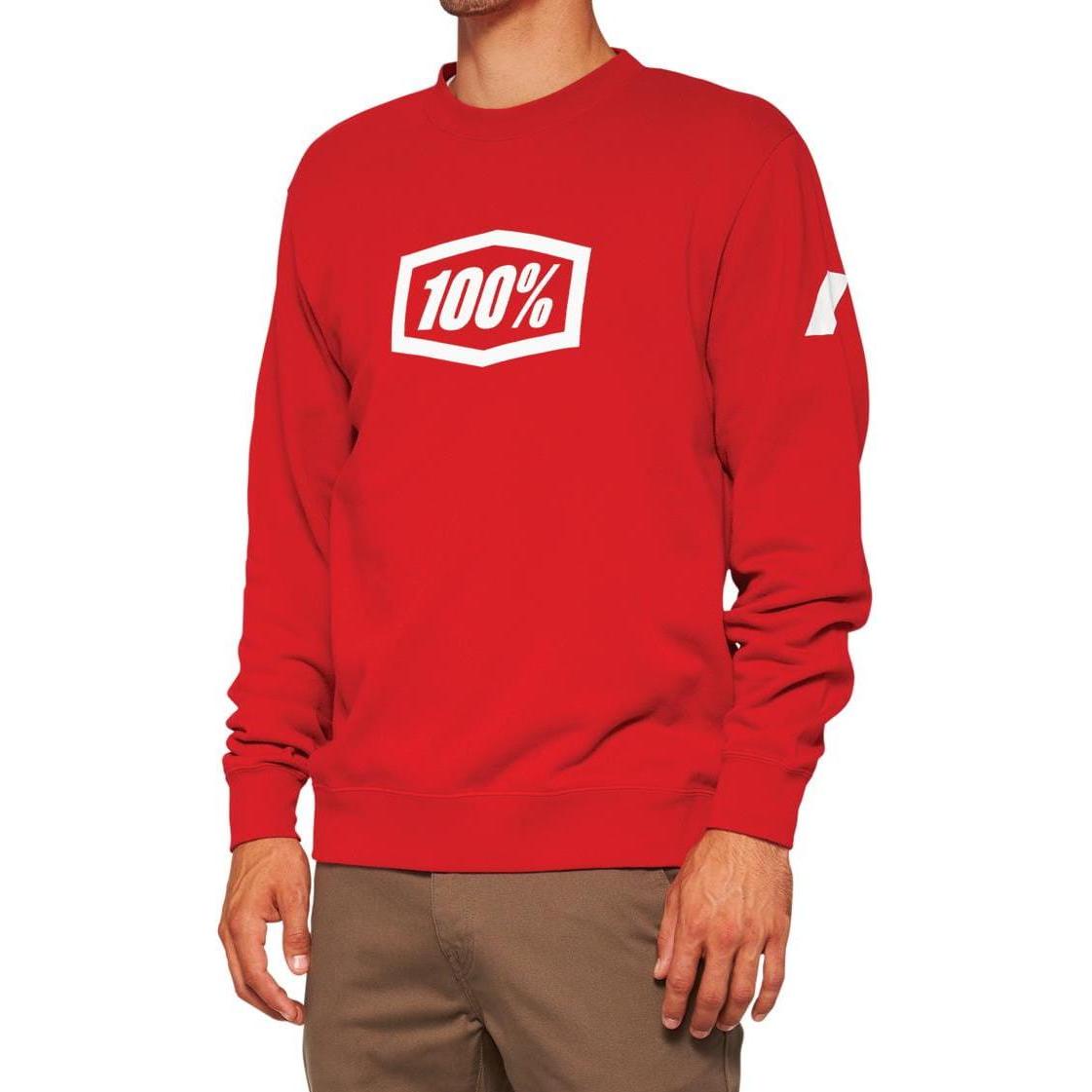 100%, Herren, Pullover, Icon Pullover Crewneck Sweatshirt - deep red, Rot, (XL)
