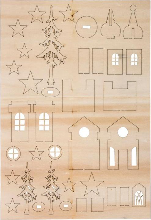 Produktbild Rayher Holzbausatz "Kirche", 37-tlg., Sperrholz