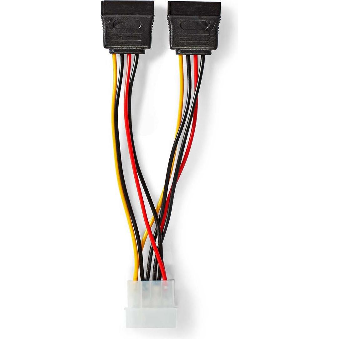 Thumbnail - Nedis Interne Stromkabel Molex Stecker 2X SATA 15-Pin-Buchse Vergoldet 0.15 m rund PVC Mehrfarbig Um, Interne Kabel (PC)