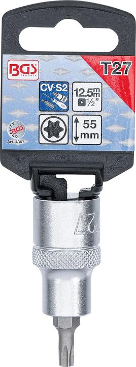 Actual product image BGS Bit Socket 12.5 mm (1/2") Drive T-Star (for Torx) T27