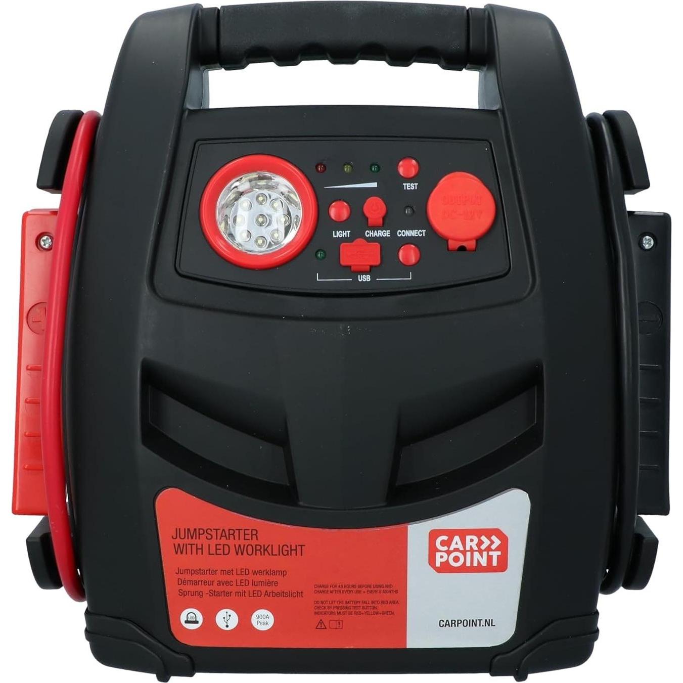 Carpoint, Avviatore di emergenza, Jumpstarter 2in1 LED 12V/17AH 900A (900 A, 17000 mAh)