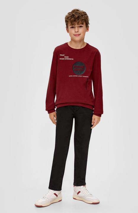 Produktbild s.Oliver T-Shirt Longsleeve mit gummiertem Frontprint (L)