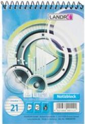 Immagine prodotto Landré Blocco note A6 con rilegatura a spirale (A6, Quadretti, Copertina rigida)