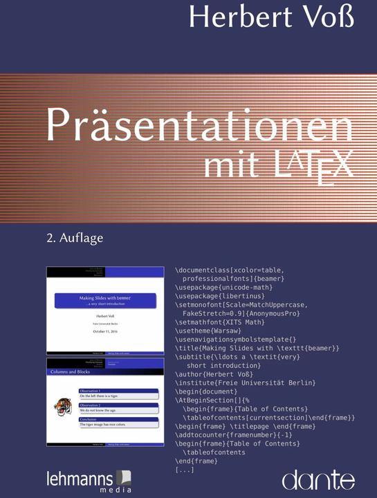 Produktbild Präsentationen mit LaTeX (Deutsch, Herbert Voss, 2017)