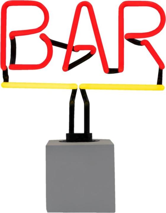 Produktbild Locomocean Glas Neon Tischlampe mit Betonsockel - BAR