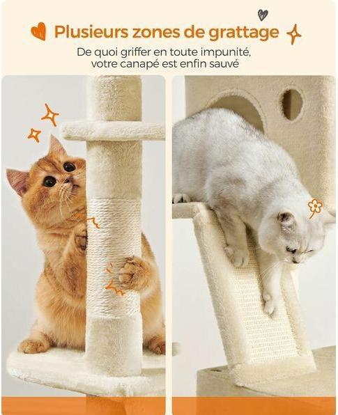 Immagine prodotto Feandrea Graffiatoio (206 cm, Beige, Beige sabbia)
