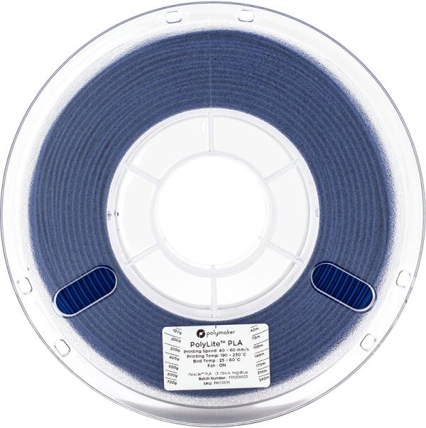 Actual product image Polymaker PolyLite PLA V2 - Blue - 1.75mm (PLA, 1.75 mm, 1000 g, Blue)