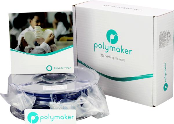 Actual product image Polymaker PolyLite PLA V2 - Blue - 1.75mm (PLA, 1.75 mm, 1000 g, Blue)