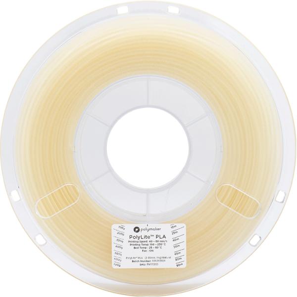Produktbild Polymaker PolyLite PLA V2 - Natural - 2.85mm (PLA, 2.85 mm, 1000 g, Braun)
