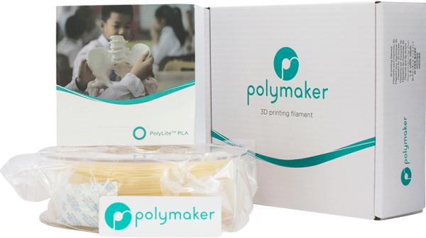 Produktbild Polymaker PolyLite PLA V2 - Natural - 2.85mm (PLA, 2.85 mm, 1000 g, Braun)
