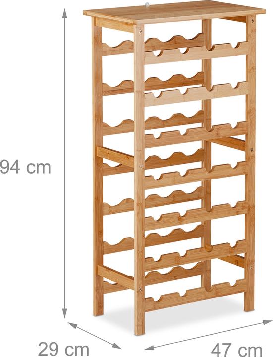 Immagine prodotto Relaxdays Portabottiglie di-vino (47 x 29 x 94 cm)