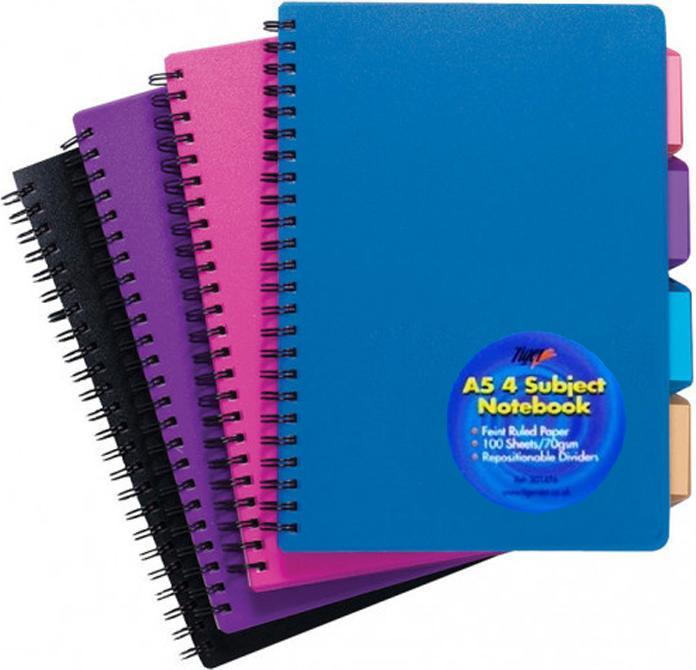 Immagine prodotto Tiger Stationery Quaderni a tema rilegati ad anelli (A5, Righe)