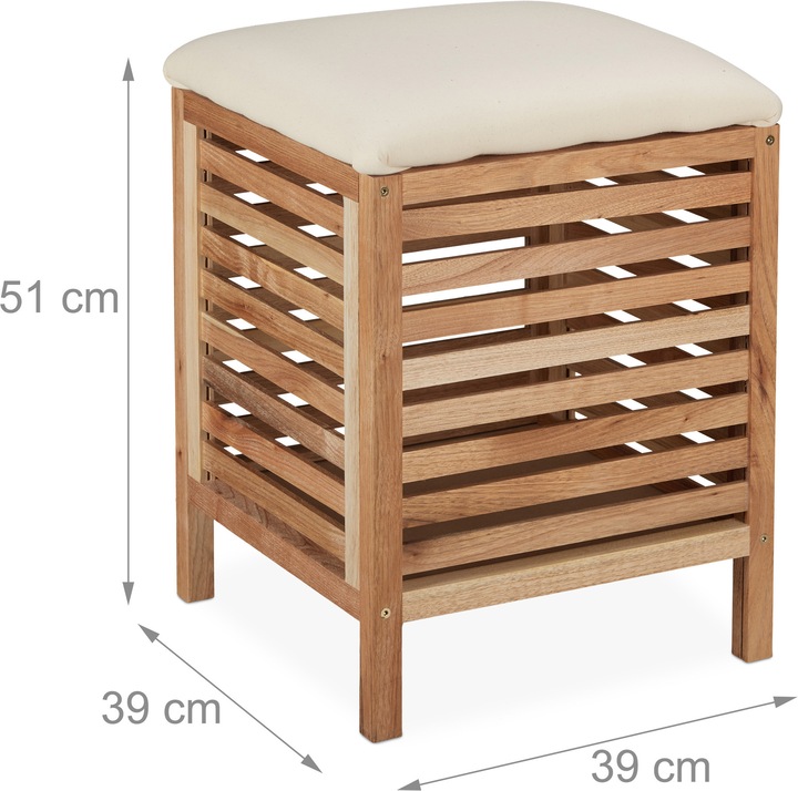 Immagine prodotto Relaxdays Pouf portabiancheria (35 l)