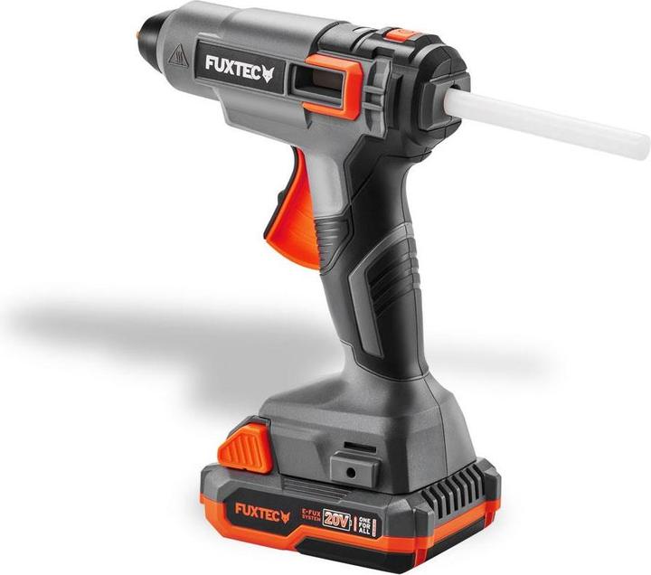 Image du produit Fuxtec Pistolet à colle sans fil 20V FX-E1GG20 SET - avec 1x batterie 2Ah, 1x chargeur 2.4A