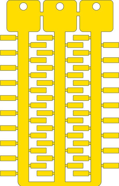 Actual product image Brady ACS labelling, yellow, 4 x 12 mm, 3 rows