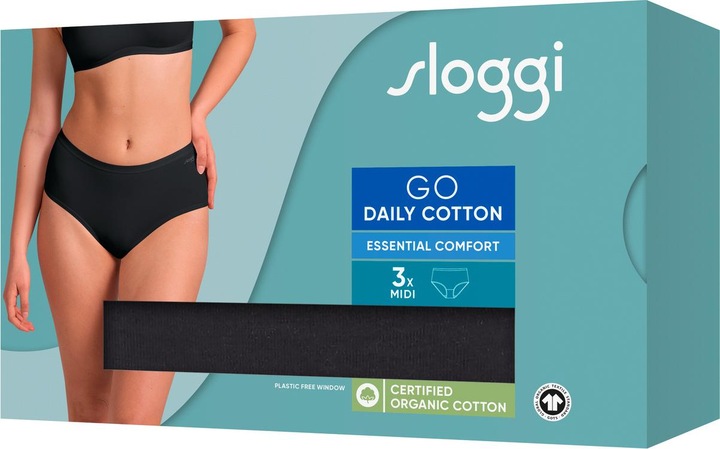 Image du produit Sloggi Brief GO DAILY COTTON MIDI Damenslip 3er Pack (XL, Lot de 3)