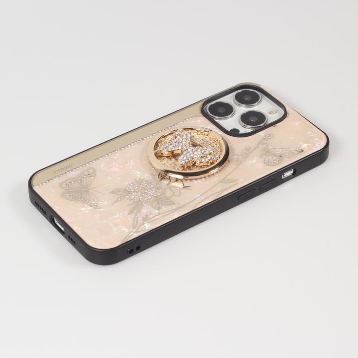Actual product image PhoneLook Cover Mother of Pearl Butterfly Rhinestone with Video Support (Apple iPhone 13 Pro Max)