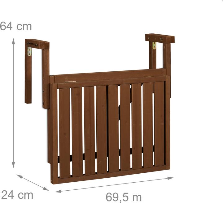 Actual product image Relaxdays Folding balcony-table (69.50 cm)