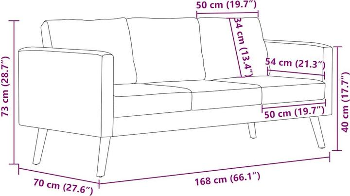 Immagine prodotto vidaXL Sofa (3 posti)