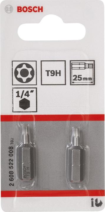 Productafbeelding Bosch Professional Zubehör Torx bit TR 9 Accessoires extr (Zeskantbus TX)