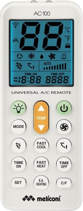 Image du produit Meliconi AC 100 Télécommande RF sans fil boutons de climatisation (Télécommande universelle)