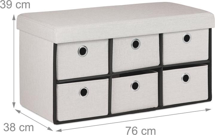 Immagine prodotto Relaxdays Panca contenitore (76 cm)