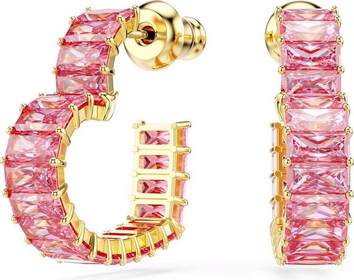 Immagine prodotto Swarovski Matrix Kreolen Baguette Schliff Herz Klein Rosa Gold (Metallo Swarovski)