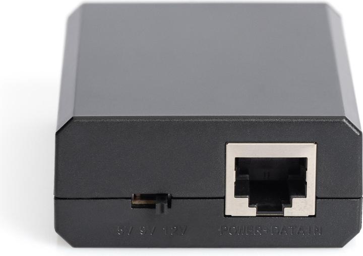 Produktbild Digitus Gigabit PoE af Splitter10/100/1000Mbps 12W Eingang 802,3af Ausgang 5V/2A 9V/1,5A 12V/1A Kunststof... (2 Ports)