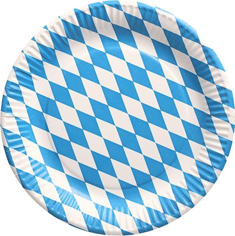 Actual product image Papstar Plate Bavarian Blue (50 x)
