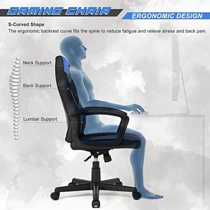 Produktbild IWMH Ergonomischer Gaming- und Bürodrehstuhl mit verstellbarer Höhe
