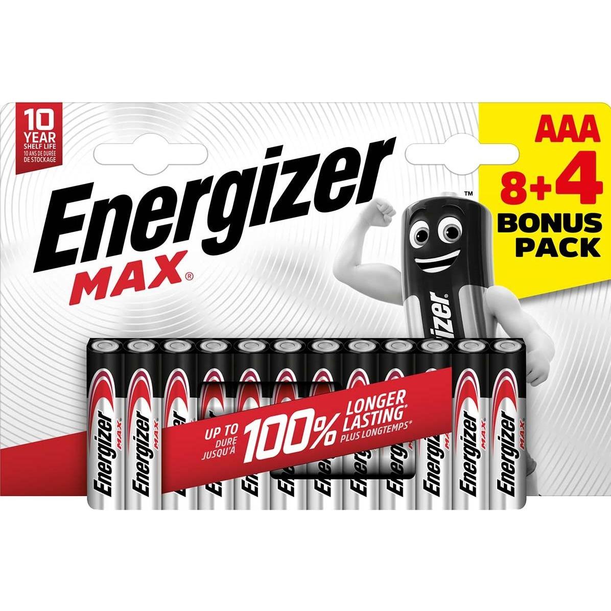 Energizer Max (12 Stk., AAA), Batterien + Akkus