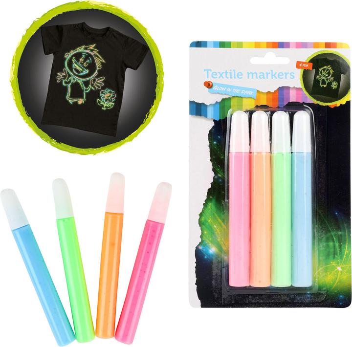 Actual product image Toi-Toys Squeeze textile marker Glow in the Dark