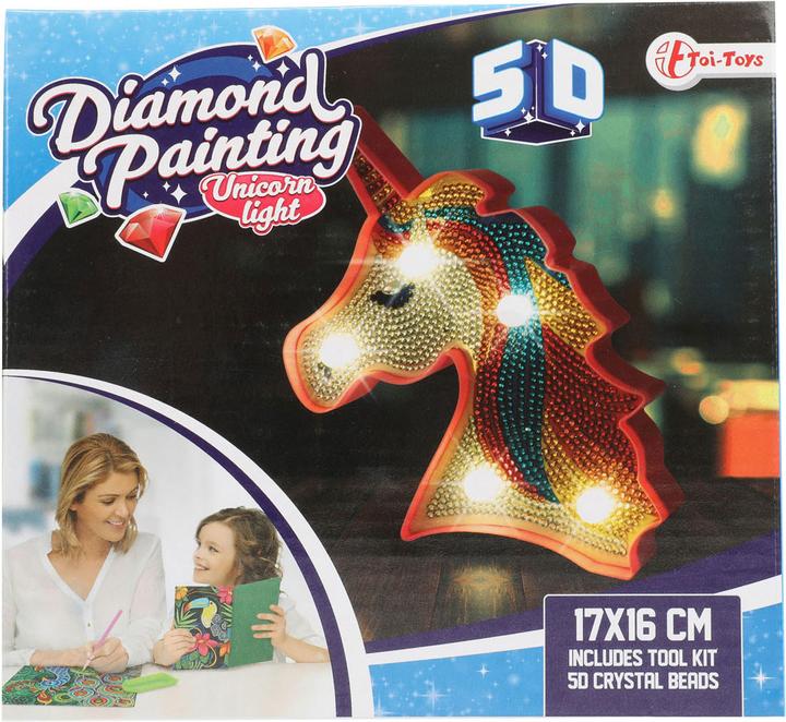 Toi-Toys Diamante Pittura Lampada Unicorno