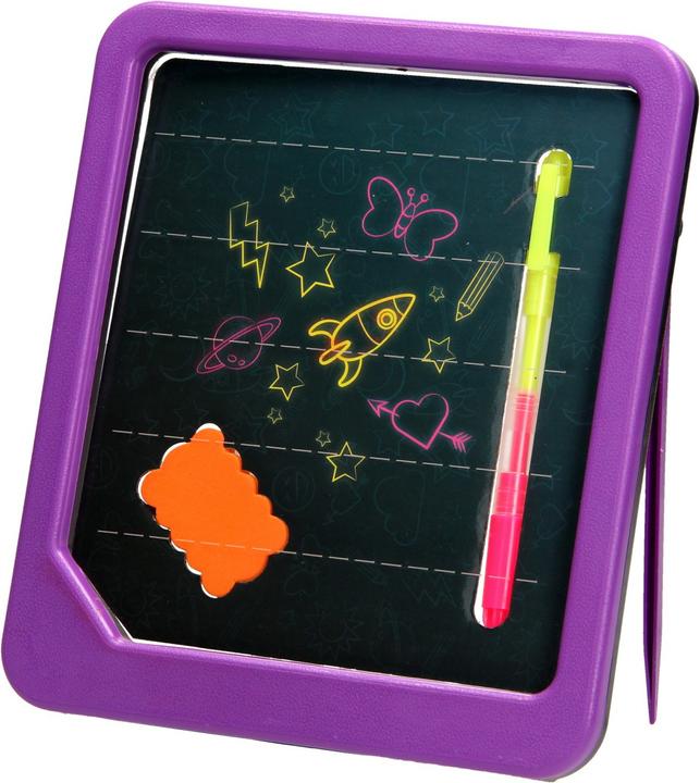Actual product image Toi-Toys Neon Glow drawing board with marker and sponge
