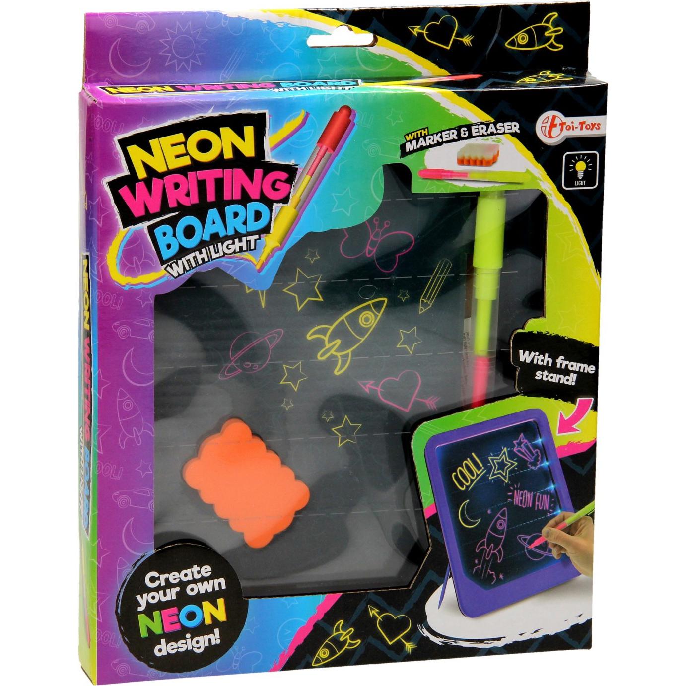 Thumbnail - Toi-Toys Neon Glow Zeichenbrett mit Marker und Schwamm
