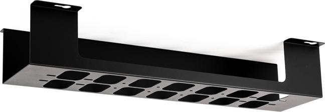 Actual product image TecLines TKW002 Horizontal cable tray 520mm, black (52 cm)