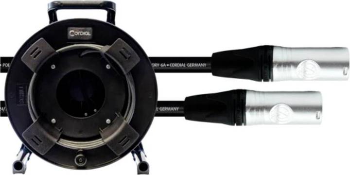 Produktbild Cordial 15631 RJ45 Netzwerkkabel, Patchkabel CAT 6a S/FTP 50.00 m Schwarz PUR-Ma (S/FTP, CAT6a, 50 m)