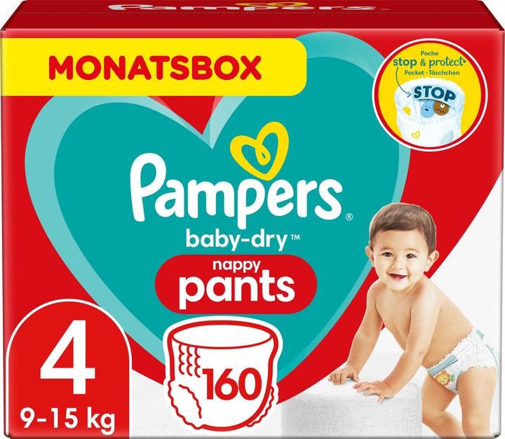 Pampers Baby-Dry Pants ALT (Gr. 4, Monatsbox, 160 Stück)
