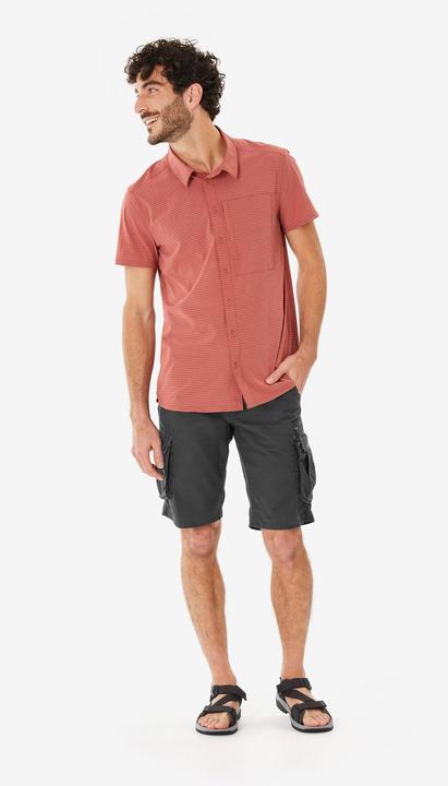 Produktbild Forclaz Trekkinghemd Herren Stretch kurzarm - Travel500 braun (XXL)