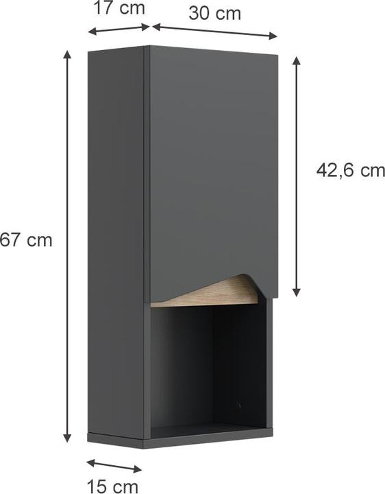 Immagine prodotto Vicco Marelle con porta e scomparto aperto (30 x 15 x 67 cm)
