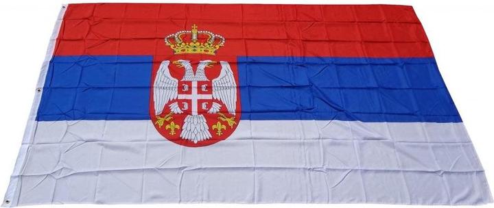 Actual product image trends4cents XXL Flag Serbia 250 x 150 cm with 2 eyelets 100g/m² fabric weight Hoist flag Hoist flag