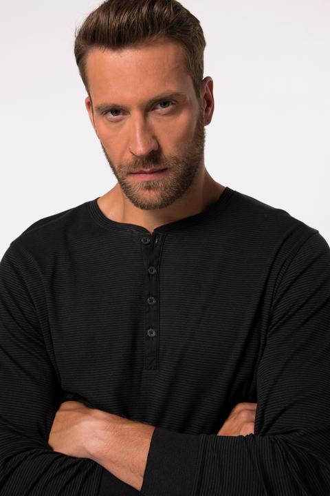 Actual product image JP1880 JP 1880 Henley, Langarm, Ringel, Knopfleiste (7XL)