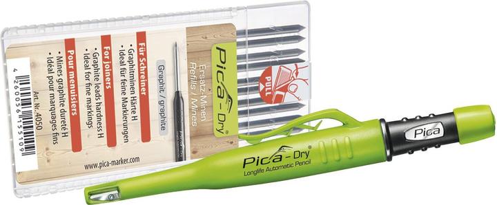 Produktbild Pica Tieflochmarker Set Dry graphit + Ersatzminen (graphit, Härte H)