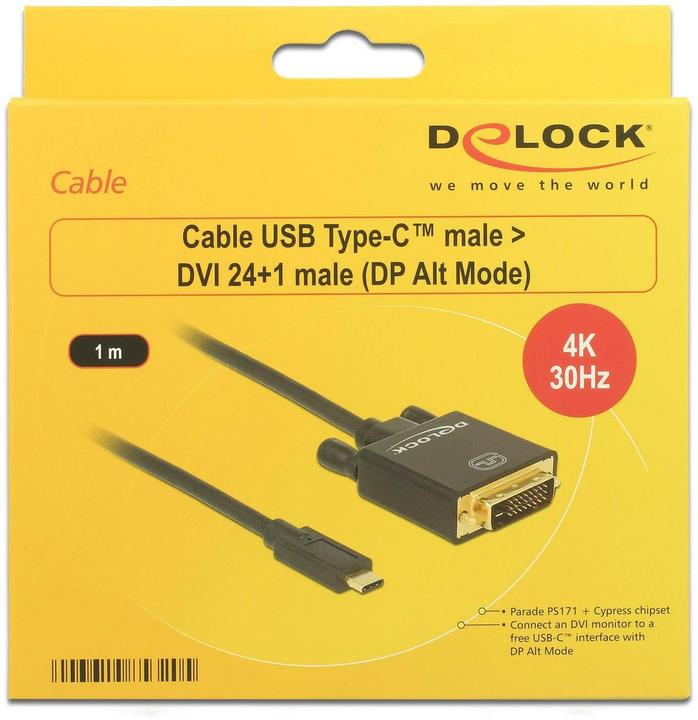 Actual product image Delock USB Typ C — DVI (1 m)