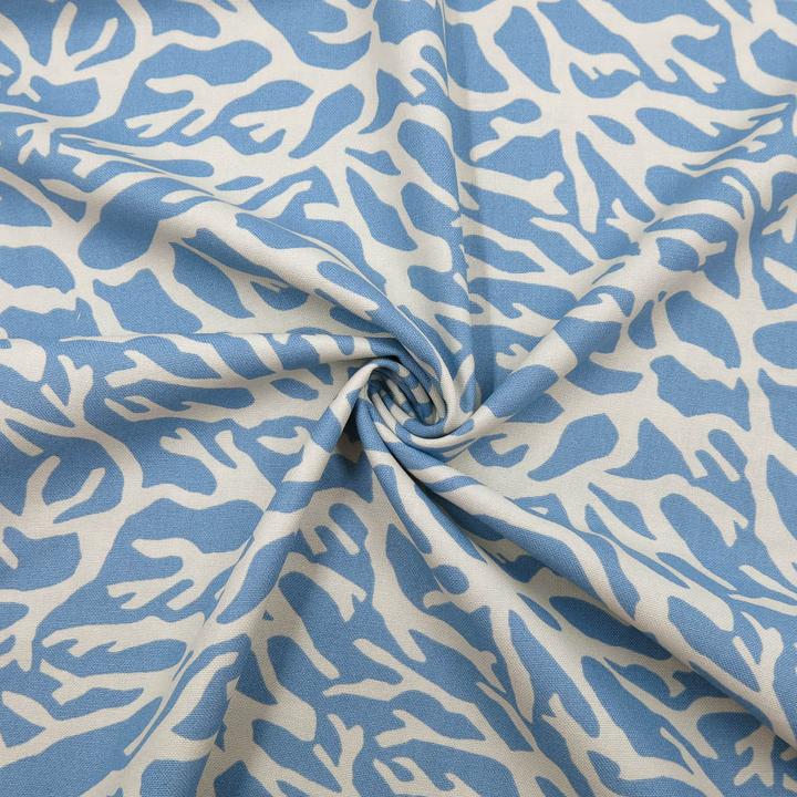 Produktbild Stoffrestposten Canvas - Korallenmuster Blau