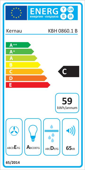 Energie-Label Kernau KBH 0860.1B (Flachschirmhaube)